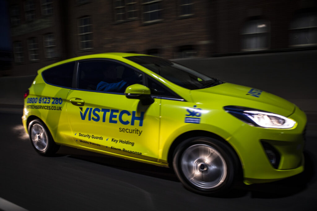 Mobile Patrol with Vistech Services' van