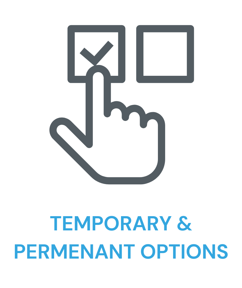 temporary and permenant options