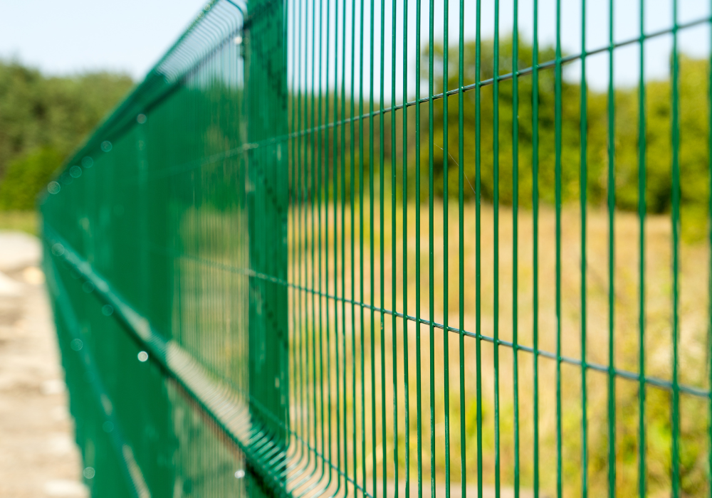 Mesh panel security fencing
